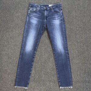 Adriano Goldschmied Farrah Ankle High Rise Skinny Jeans Women's Size 30 Raw Hem
